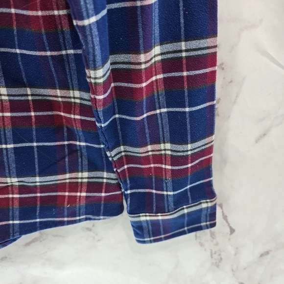 Kuhl Shirt Women Small Red Blue Button Up Plaid Long Sleeve Alina Flannel Collar - Picture 4 of 14